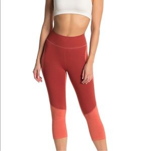 Outdoor Voices Paneled Colorblock Capri Legging Orange Small